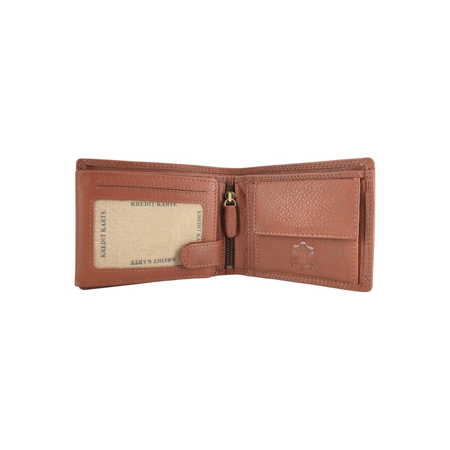 Men’s Bifold Wallet in Genuine Cowhide Leather – RFID Protection, 7 Card Slots, 2 ID Windows & Token Pocket