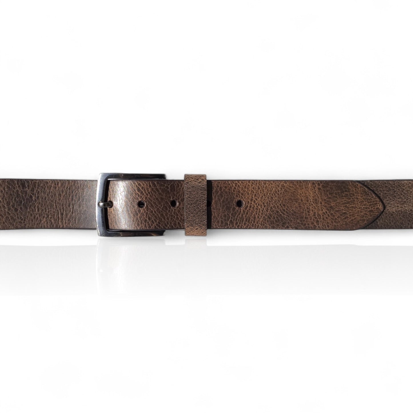 Herren Ledergürtel aus 100 % Büffelleder – Braun, Handgefertigt, 3,8 cm