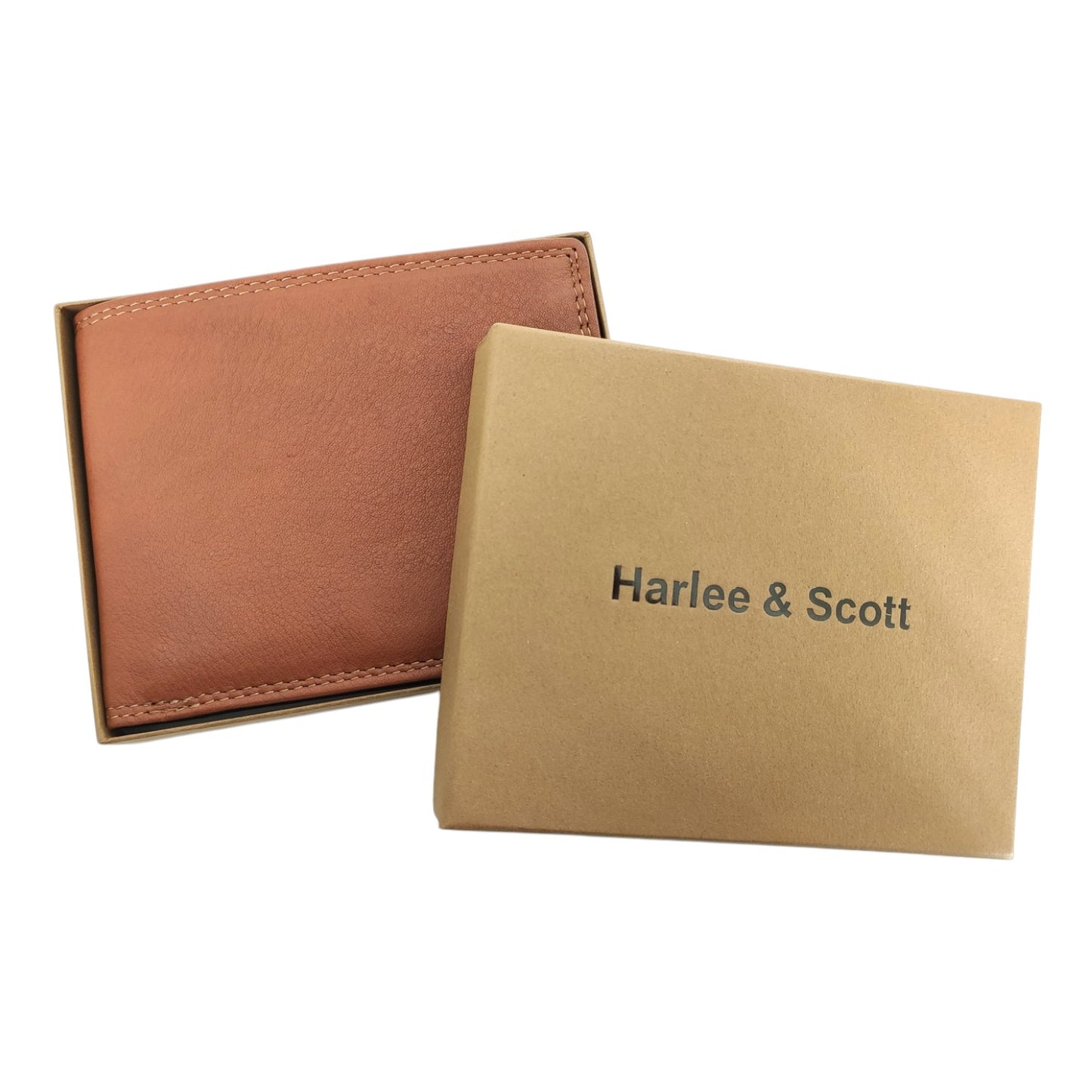 Men’s Bifold Wallet in Genuine Cowhide Leather – RFID Protection, 7 Card Slots, 2 ID Windows & Token Pocket
