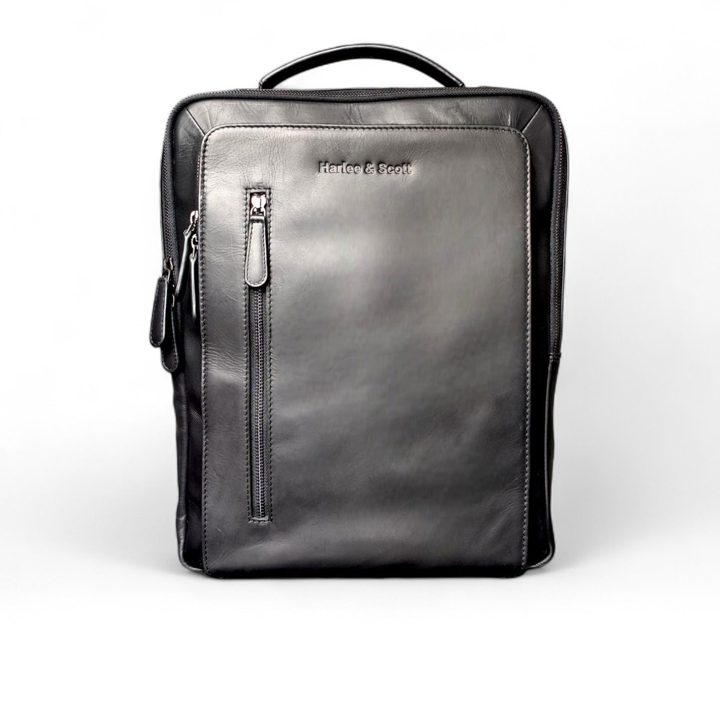 Vintage Laptop-Rucksack aus echtem Rindsleder – Business & Reise, Unisex, 15-Zoll Laptopfach