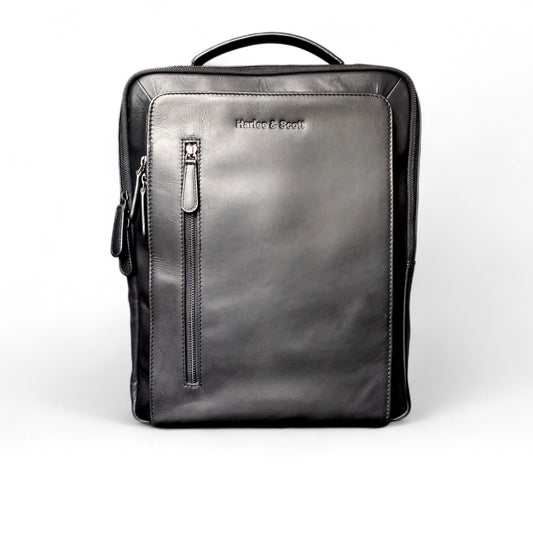 Vintage Laptop-Rucksack aus echtem Rindsleder – Business & Reise, Unisex, 15-Zoll Laptopfach