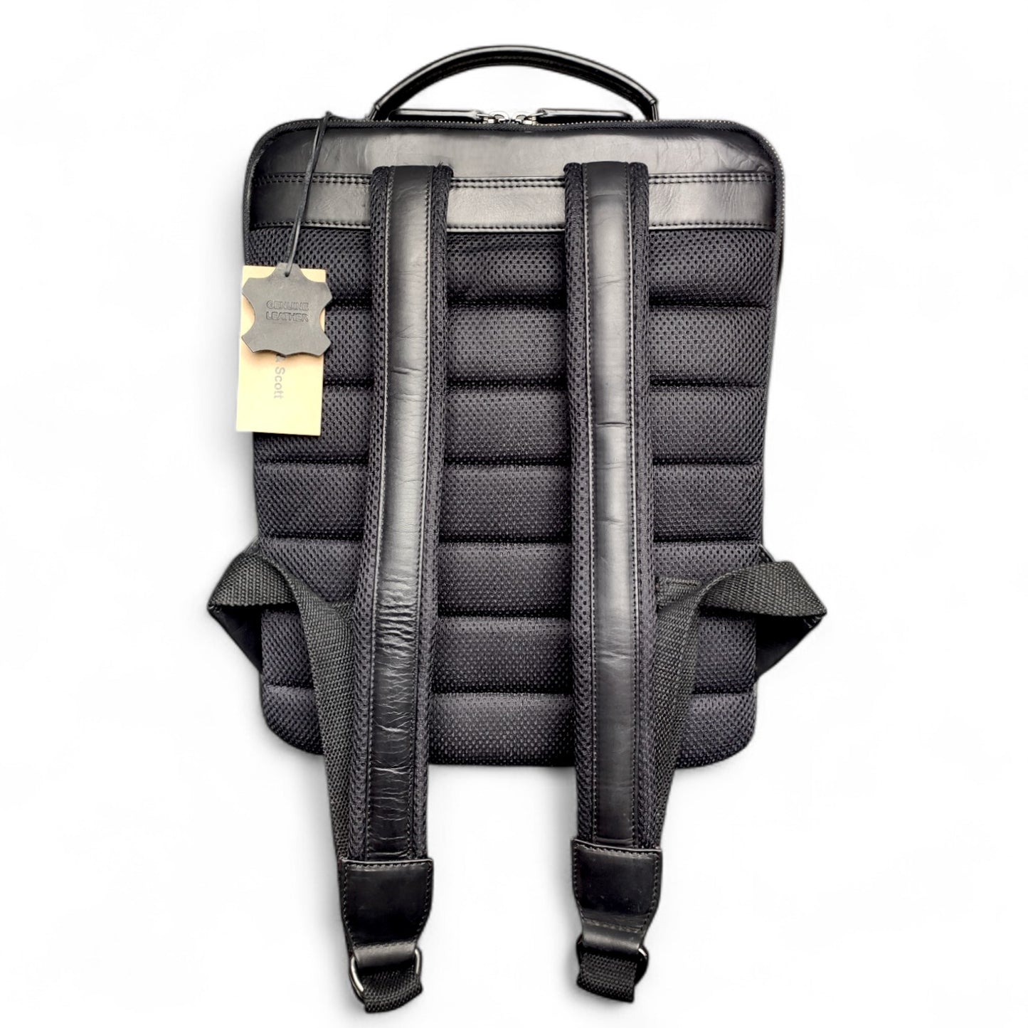 Vintage Laptop-Rucksack aus echtem Rindsleder – Business & Reise, Unisex, 15-Zoll Laptopfach