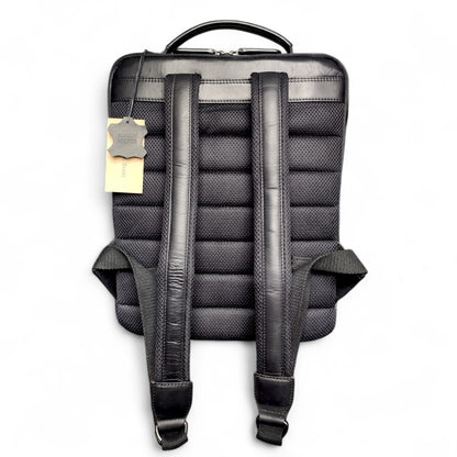 Vintage Laptop-Rucksack aus echtem Rindsleder – Business & Reise, Unisex, 15-Zoll Laptopfach
