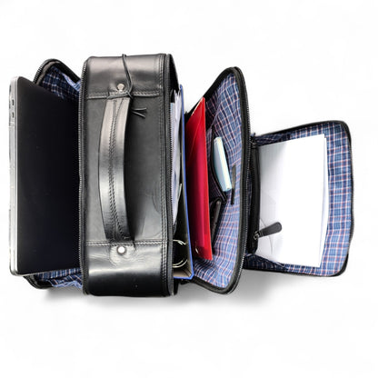 Vintage Laptop-Rucksack aus echtem Rindsleder – Business & Reise, Unisex, 15-Zoll Laptopfach