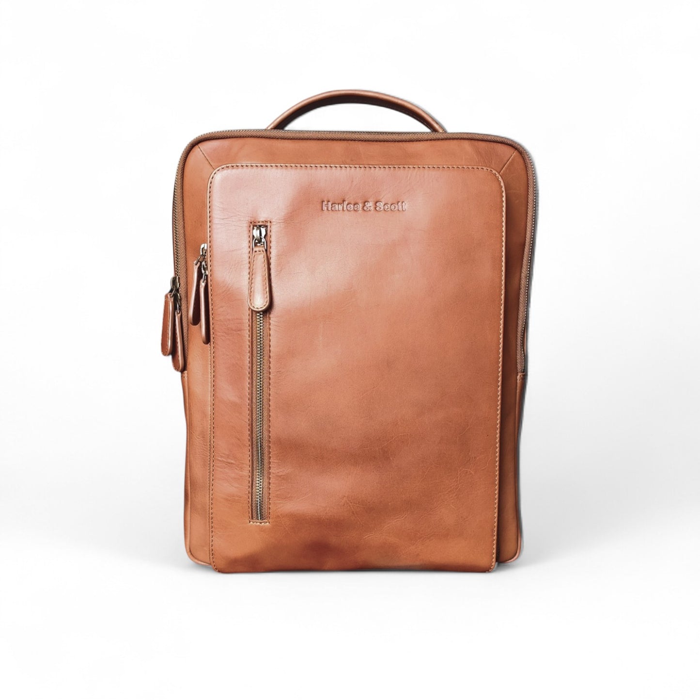 Vintage Laptop-Rucksack aus echtem Rindsleder – Business & Reise, Unisex, 15-Zoll Laptopfach