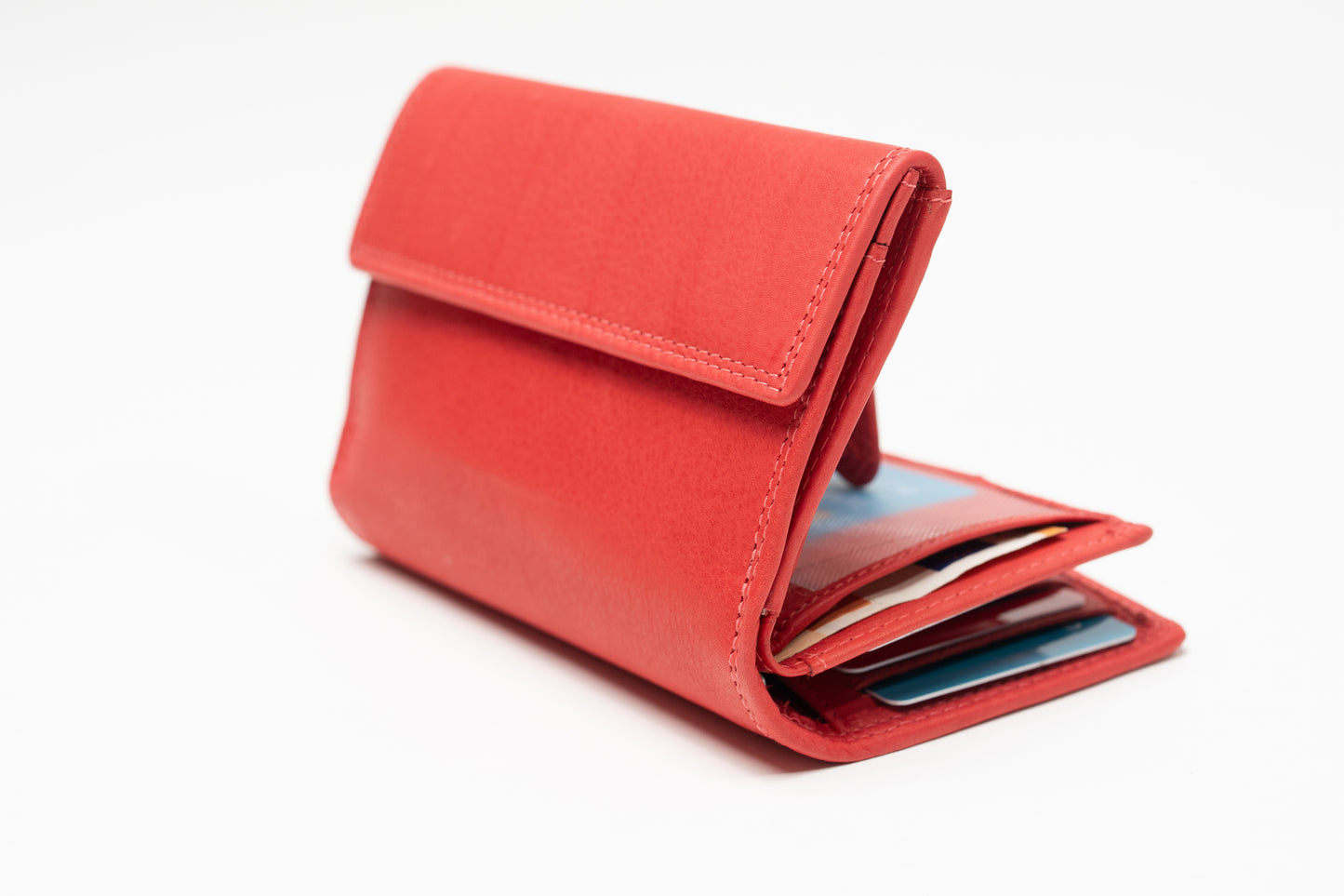 Damen Geldbörse Nappa-Leder Rot – Großformat mit RFID-Schutz & Reißverschluss | Edle Echtleder Geldbörse mit Geschenkbox | Harlee & Scott