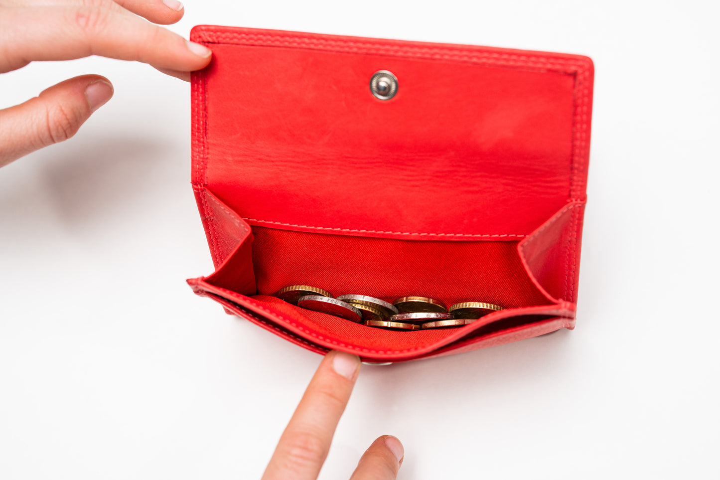 Damen Geldbörse Nappa-Leder Rot – Großformat mit RFID-Schutz & Reißverschluss | Edle Echtleder Geldbörse mit Geschenkbox | Harlee & Scott