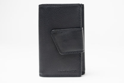 Damen Geldbörse Nappa-Leder Schwarz – Großformat mit RFID-Schutz & Reißverschluss | Edle Echtleder Geldbörse mit Geschenkbox | Harlee & Scott