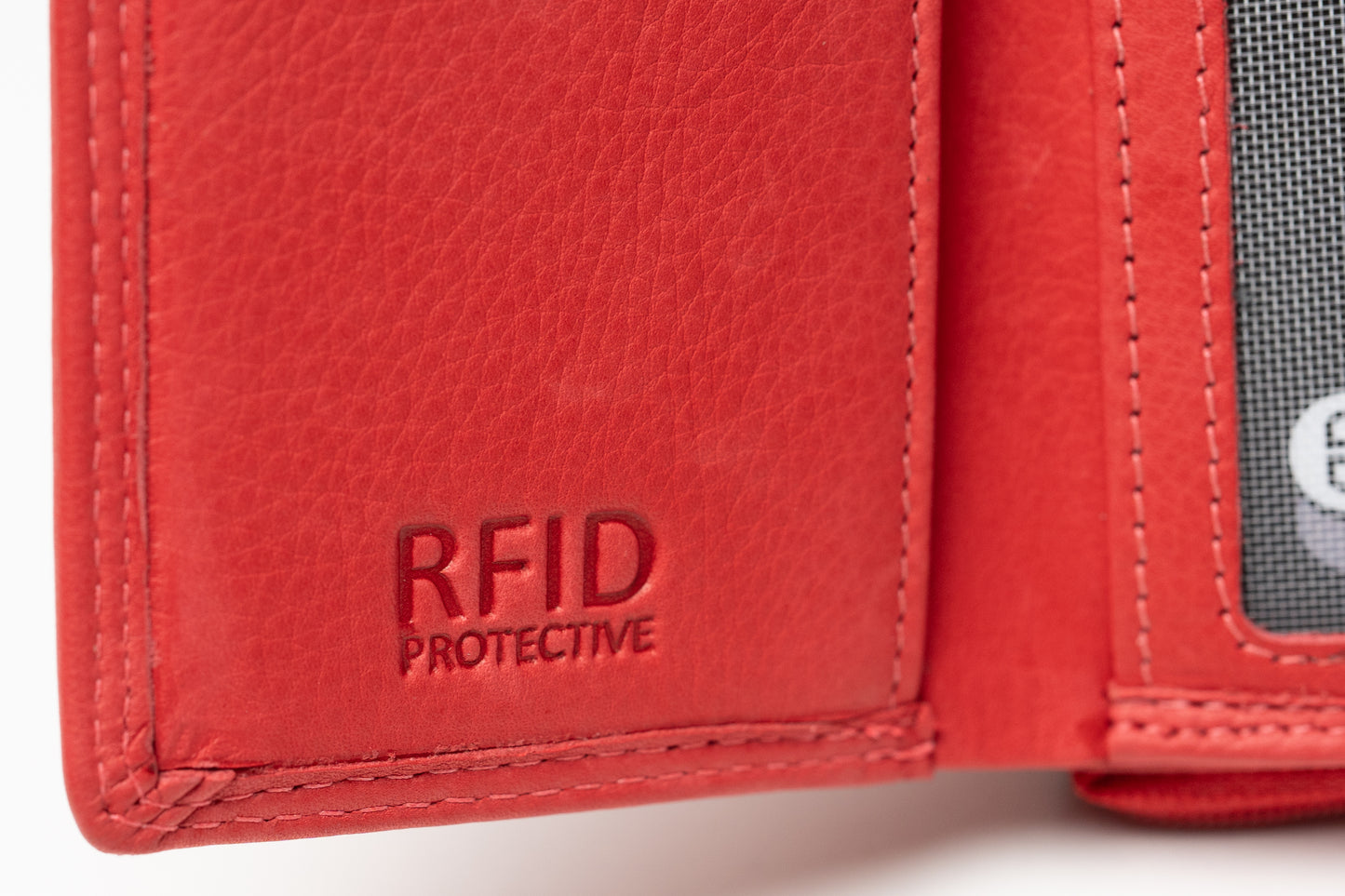 Damen Geldbörse Nappa-Leder Rot – Kompakte Echtleder Börse mit RFID-Schutz, Reißverschluss & Druckknopf | Kleine Leder Geldbörse | Harlee & Scott