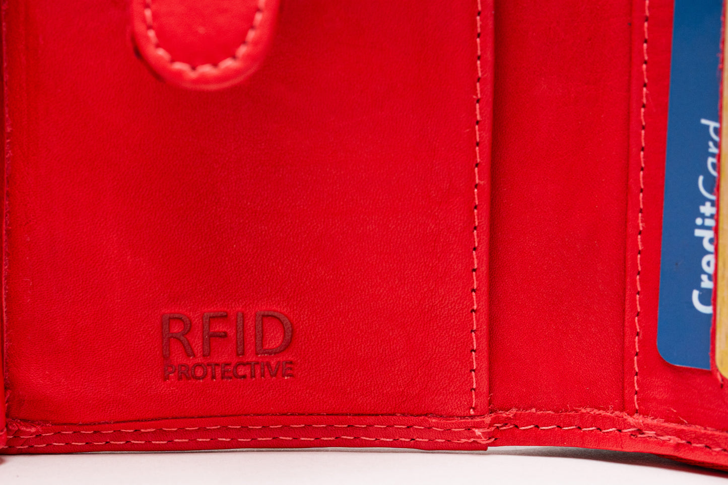 Damen Geldbörse Echtleder Rot – RFID-Schutz, Reißverschluss & Druckknopf | Kompakte Vintage Geldbörse mit Geschenkbox | Harlee & Scott
