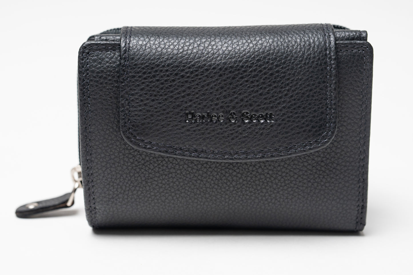 Damen Geldbörse Echtleder Rot – RFID-Schutz, Reißverschluss & Druckknopf | Kompakte Vintage Geldbörse mit Geschenkbox | Harlee & Scott