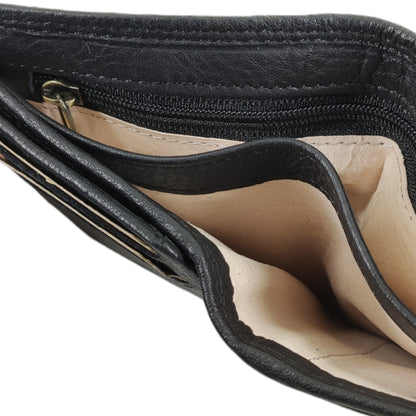 Herren Geldbörse Hochformat aus 100% echtem Leder mit RFID Schutz – 9 Kartenfächer & Münzfach