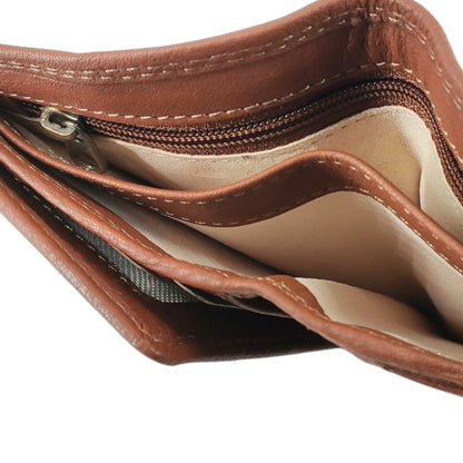 Herren Geldbörse Hochformat aus 100% echtem Leder mit RFID Schutz – 6 Kartenfächer & Münzfach