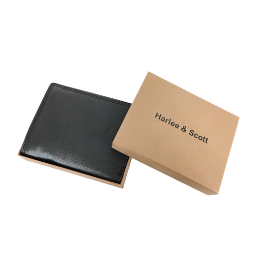Herren Geldbörse Hochformat aus 100% echtem Leder mit RFID Schutz – 9 Kartenfächer & Münzfach