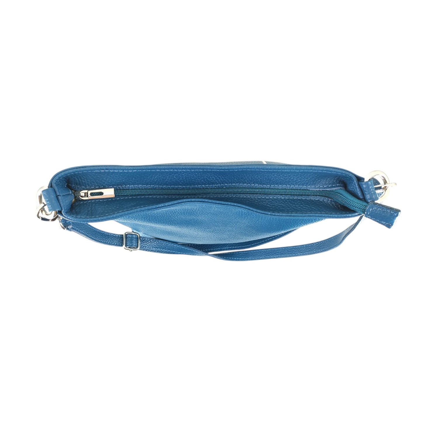 Blaue mittelgroße Umhängetasche aus italienischem Leder – Eleganz & Funktionalität für Alltag & Business