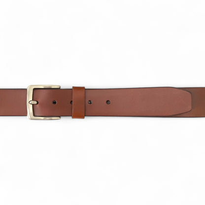 Gürtel aus 100% Büffelleder Cognac – Handgefertigt & 3,8cm Breite