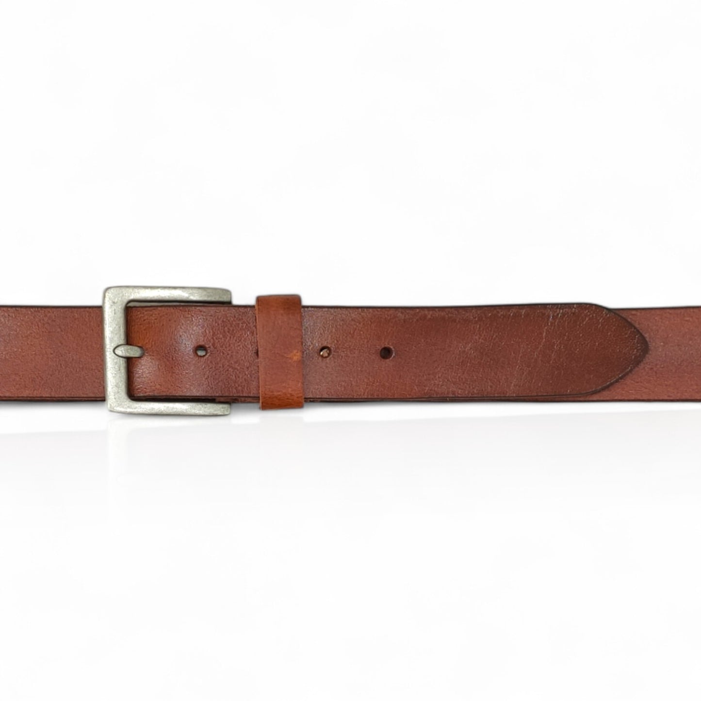 Gürtel aus 100% Büffelleder Cognac/Schwarz – Handgefertigt & 3,5cm Breite