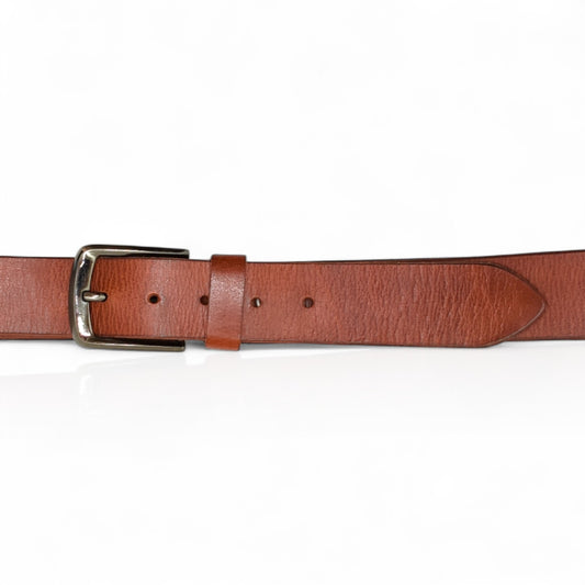 Gürtel aus 100% Büffelleder Cognac – Handgefertigt & 4cm Breite