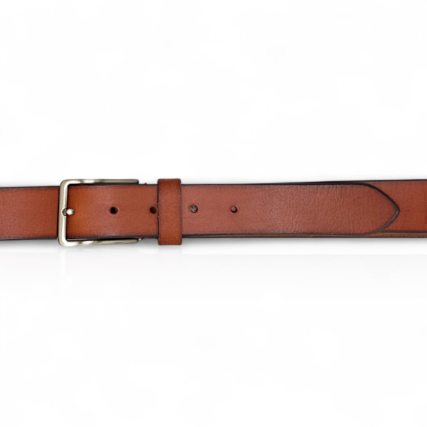 Gürtel aus 100% Büffelleder Cognac – Handgefertigt & 3,2cm Breite