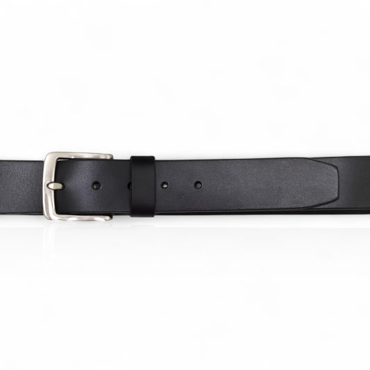 Gürtel aus 100% Büffelleder Schwarz – Handgefertigt & 4cm Breite