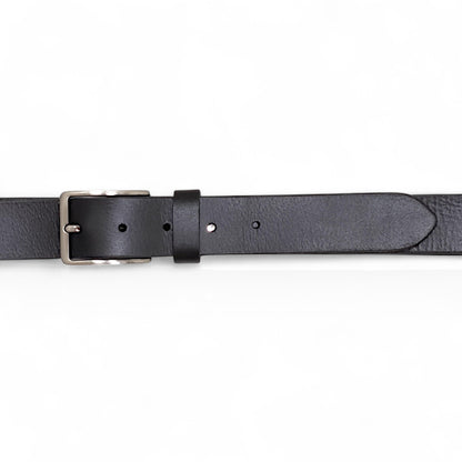 Gürtel aus 100% Büffelleder Schwarz – Handgefertigt & 3,5cm Breite
