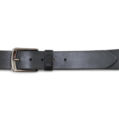 Gürtel aus 100% Büffelleder Schwarz/Cognac/Marineblau – Handgefertigt & 3,8cm Breite