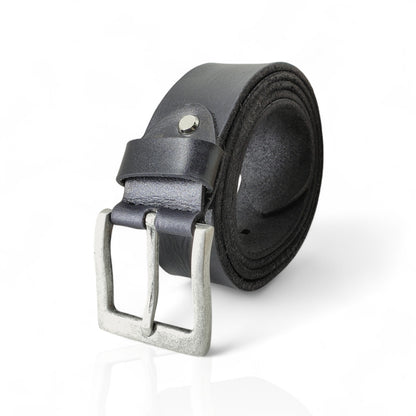 Gürtel aus 100% Büffelleder Cognac/Schwarz – Handgefertigt & 3,5cm Breite