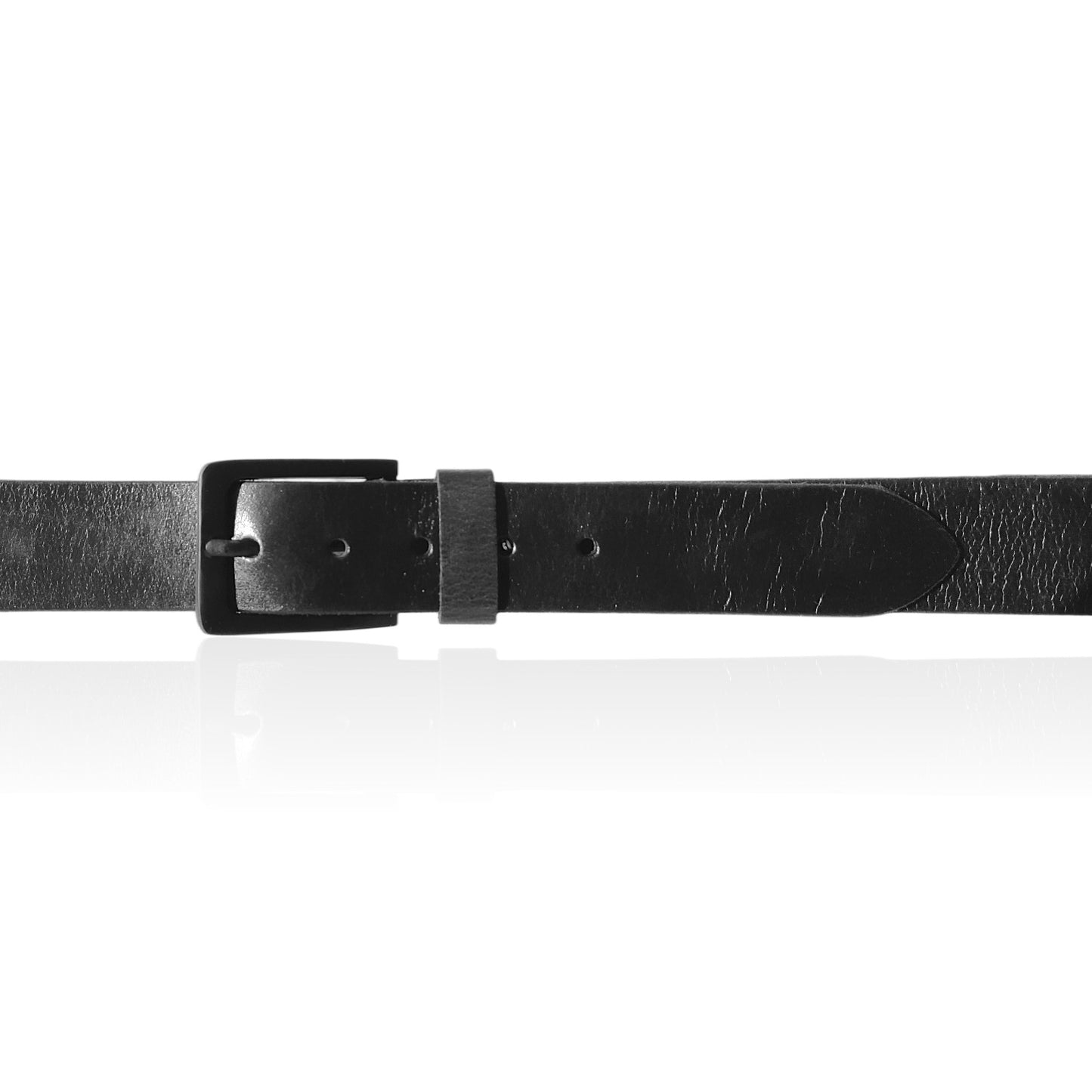 Herren Ledergürtel aus 100 % Büffelleder – Schwarz/Cognac, Handgefertigt, 3,8 cm